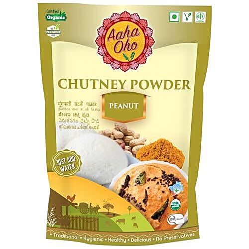 Aaha Oho Organic Chutney Powder - Peanut, 100 g  