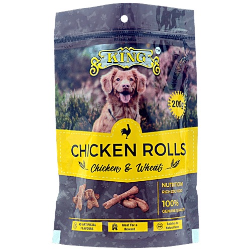 King Pet Food - For Pups & Dogs, Chicken Rolls, 200 g  