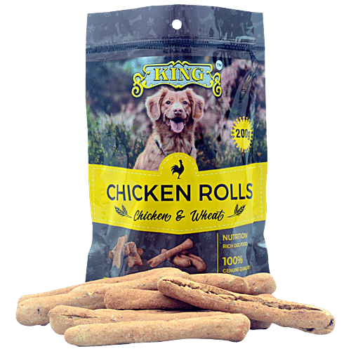 King Pet Food - For Pups & Dogs, Chicken Rolls, 200 g  