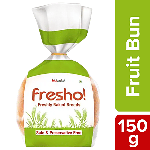 fresho! Tutti Frutti Bun - Preservative Free, 150 g (2 pcs) Preservative Free