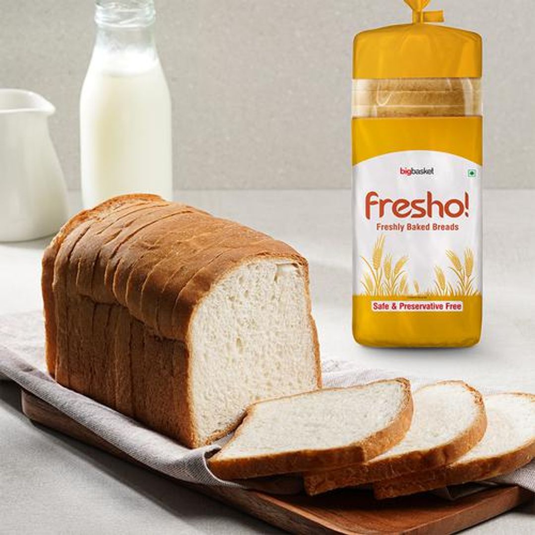Fresho Milk Bread - Preservative Free, 400 g 