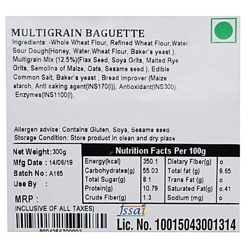 Fresho Signature Baguette Bread - Multigrain, 300 g  