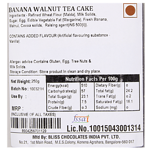 Fresho Signature Tea Cake - Banana Walnut, 250 g  
