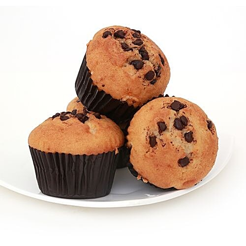 Fresho Signature Muffin/Cup Cake - Choco Chip, 200 g (Pack of 4) 