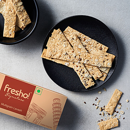 fresho! Signature Freshly Baked - Multigrain Lavash, 100 g  Zero Trans Fat