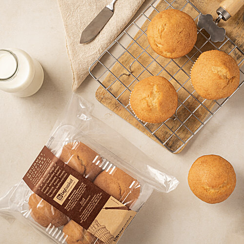 Fresho Signature Muffin/Cup Cake - Vanilla, 200 g (Pack of 4) 