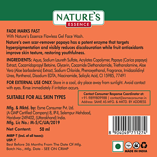 Buy Natures Essence Flawless Gel Face Wash Papaya Online at Best