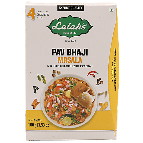 Buy Lalahs Masala Pav Bhaji 100 Gm Online at the Best Price of Rs null