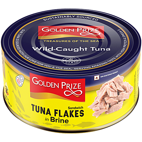 Golden Prize Canned Skipjack Light Meat Tuna - Flakes In Brine, 185 g Excellent Source of Omega-3