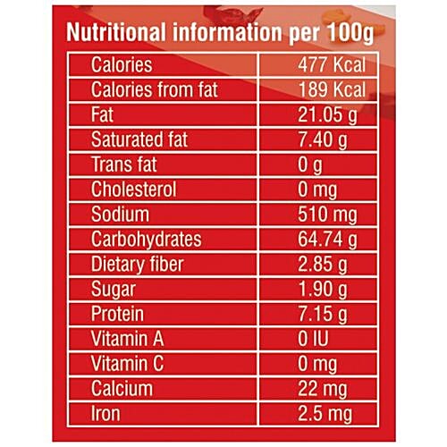 Creme De Fiesta Chatpata Bites, 150 g  0% Trans Fat, 0% Cholesterol