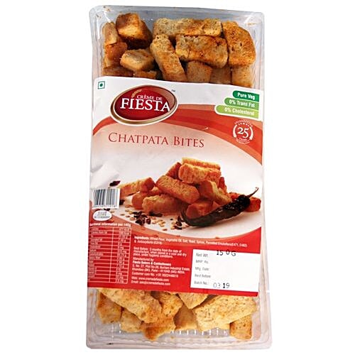 Creme De Fiesta Chatpata Bites, 150 g  0% Trans Fat, 0% Cholesterol