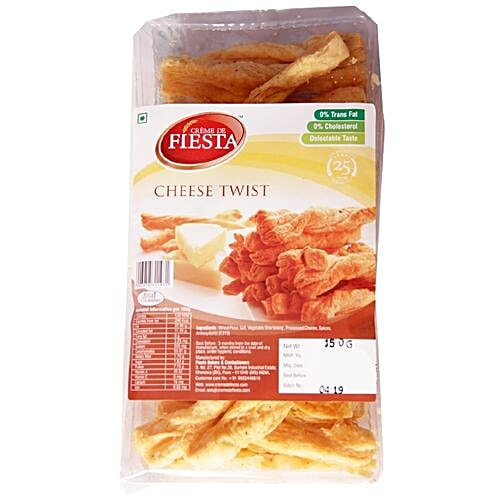 Creme De Fiesta Cheese Twist, 150 g  0% Trans Fat, 0% Cholesterol