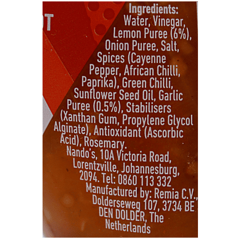 Nandos Sauce - Hot Peri Peri, 250 g  Bursting Flavour
 Fiery Treat