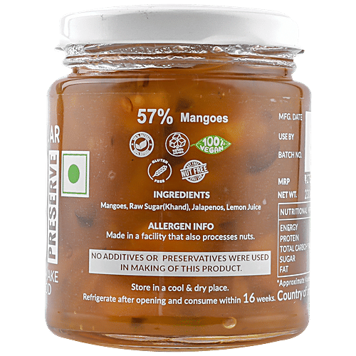 The Gourmet Jar Mango Jalapeno Preserve, 230 g With Natural Ingredients