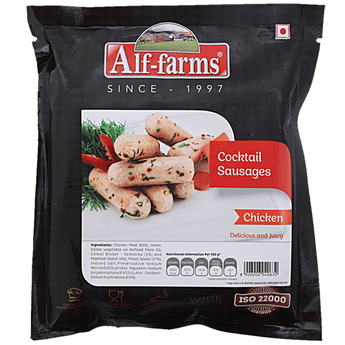 Alf-Farms Chicken Cocktail Sausage, 250 g  High Hygiene Standards