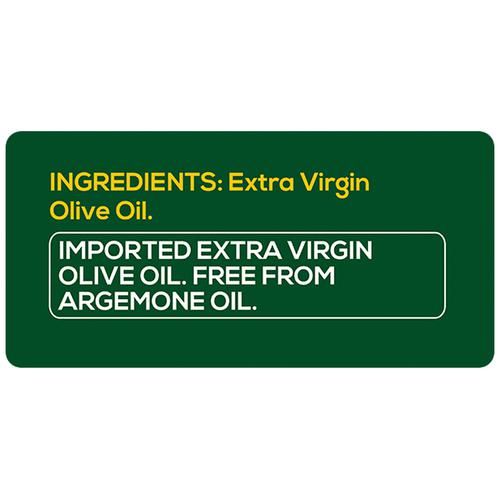 Del Monte Extra Virgin Olive Oil, 500 ml Plastic Bottle 
