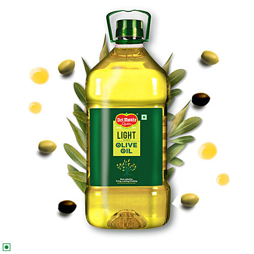 Del Monte Extra Light Olive Oil, 5 L Bottle Versatile Cooking Oil
 Zero Transfat & Cholesterol