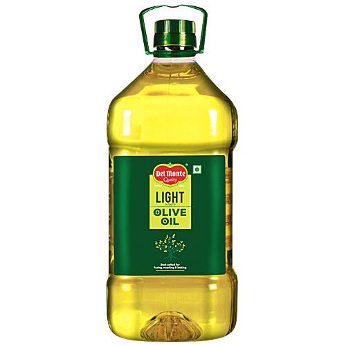 Del Monte Extra Light Olive Oil, 5 L Bottle Versatile Cooking Oil
 Zero Transfat & Cholesterol