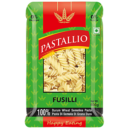 Pastallio Durum Wheat Pasta - Fusilli, 500 g  0% Cholesterol & 0% Trans Fat