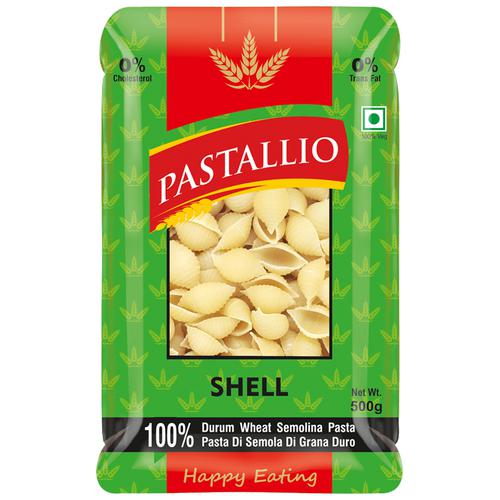 Pastallio 100% Durum Wheat Pasta - Shell Shaped, 500 g  0% Cholesterol & 0% Trans Fat