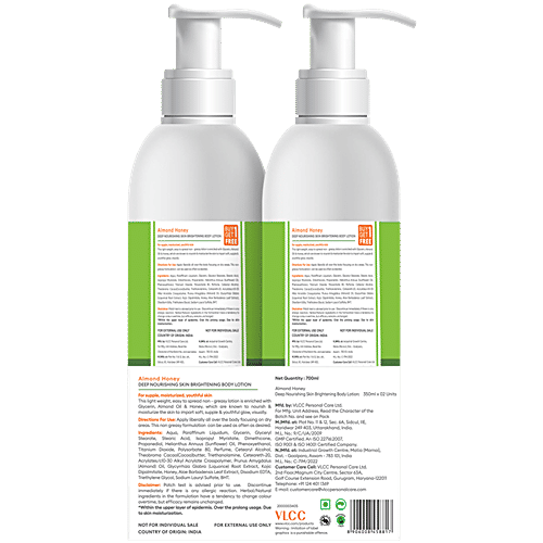 VLCC Almond Honey Body Lotion, 350 ml (Buy 1 Get 1 Free) 