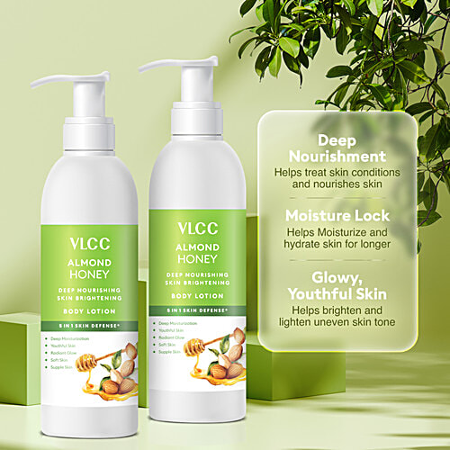 VLCC Almond Honey Body Lotion, 350 ml (Buy 1 Get 1 Free) 
