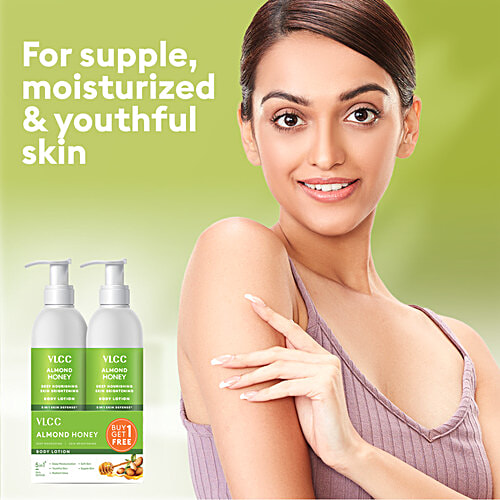 VLCC Almond Honey Body Lotion, 350 ml (Buy 1 Get 1 Free) 