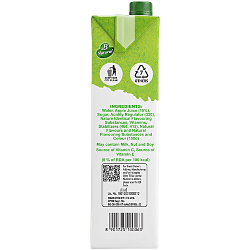 B Natural Juice - Apple Awe, 1 L  
