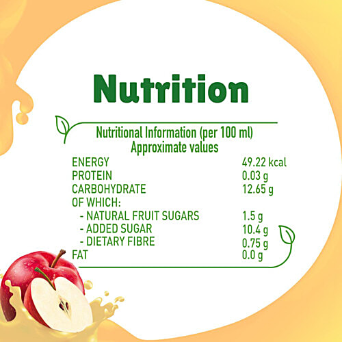 B Natural Apple Fruit Beverage, 1 L  Zero Fat
