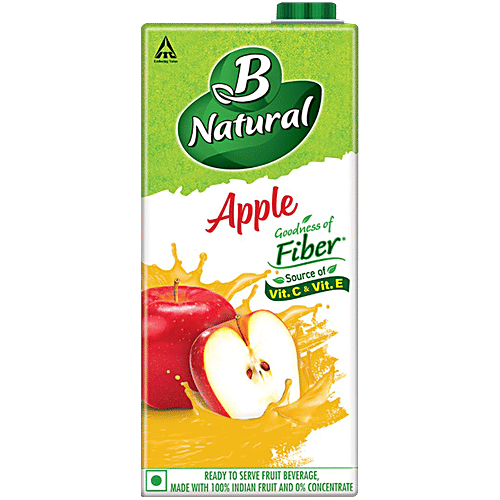 B Natural Apple Fruit Beverage, 1 L  Zero Fat