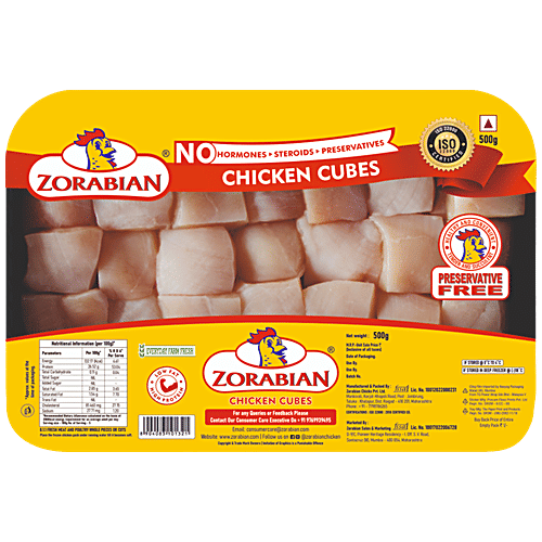 Zorabian Chicken Cubes, 500 g  Preservative Free