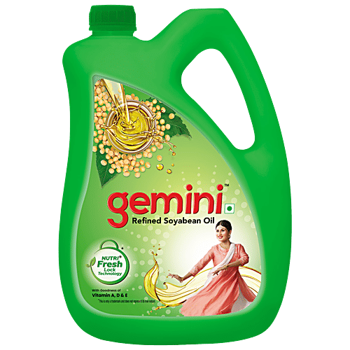 Gemini Refined Soyabean Oil, 4.2 L Jar With Goodness of Vitamin A, D & E