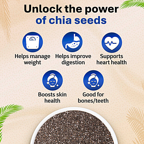 True Elements Raw Chia Seeds, 150 g  High In Fibre & Protein