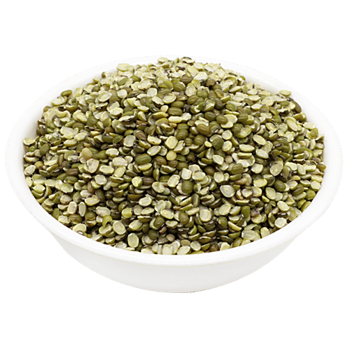 bb Popular Moong - Green, Split/Chilka, 1 kg Pouch 