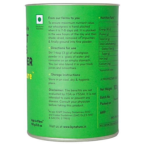 By Nature Wheat Grass Powder, 100 g  
