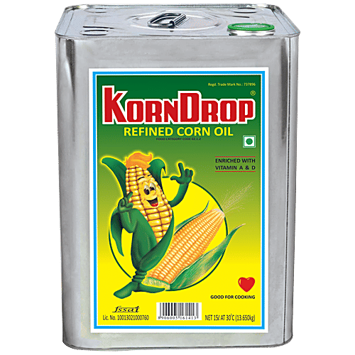 Buy Korndrop Refined Corn Oil 15 Ltr Tin Online at the Best Price of Rs