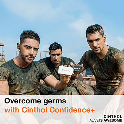 Cinthol Health+ Bath Soap - 99.9% Germ Protection, 100 g (Buy 4 Get 1 Free) 