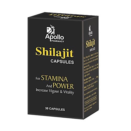 Apollo Pharmacy Capsules - Shilajit For Stamina & Power Increase Vigour & Vitality, APS0054, 30 pcs  