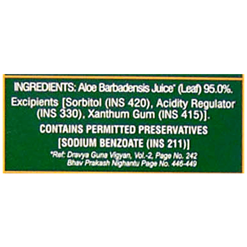 Apollo Pharmacy Aloe Vera Juice - 100% Natural, APA0040, 1 L Rich in Natural Nutrients & Fibres