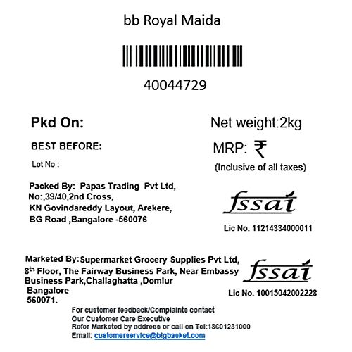 bb Royal Maida, 2 kg Pouch 