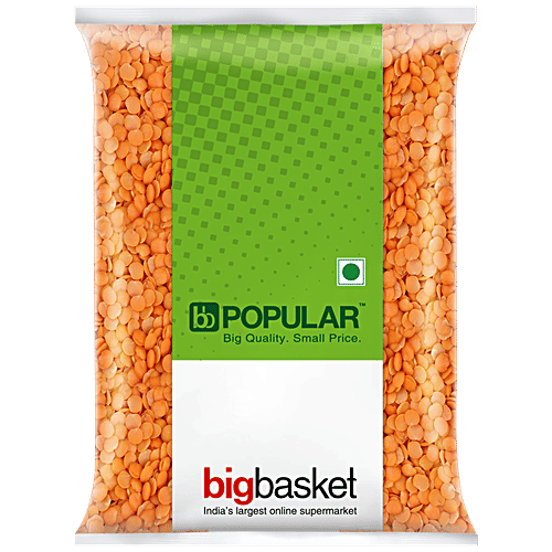 bb Popular Masoor Dal/Erra Pappu, 2 kg Pouch 