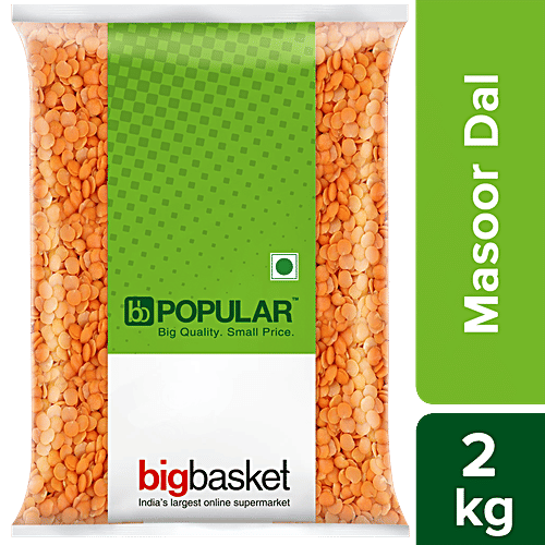 bb Popular Masoor Dal/Erra Pappu, 2 kg Pouch 