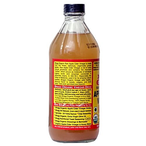 Bragg Organic Apple Cider Vinegar - With The Mother, Raw, Unfiltered, 473 ml