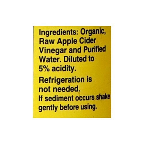 Bragg Organic Apple Cider Vinegar - With The Mother, Raw, Unfiltered, 473 ml