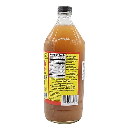 Bragg Apple Cider Vinegar - Raw & Unfiltered, For Salad Dressing, 946 ml  