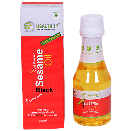 Buy Health 1St Cold Pressed Black Sesame Oil 100 Ml Online At Best