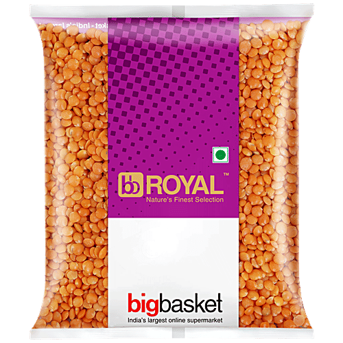 bb Royal Red Masoor Dal/Mysore Bele - Whole, 1 kg Pouch 