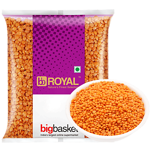 bb Royal Red Masoor Dal/Mysore Bele - Whole, 1 kg Pouch 
