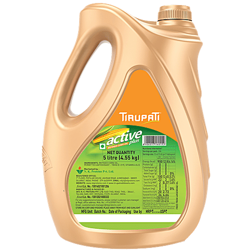 Buy Tirupati Active Corn Oil 5 Ltr Online at the Best Price of Rs 670