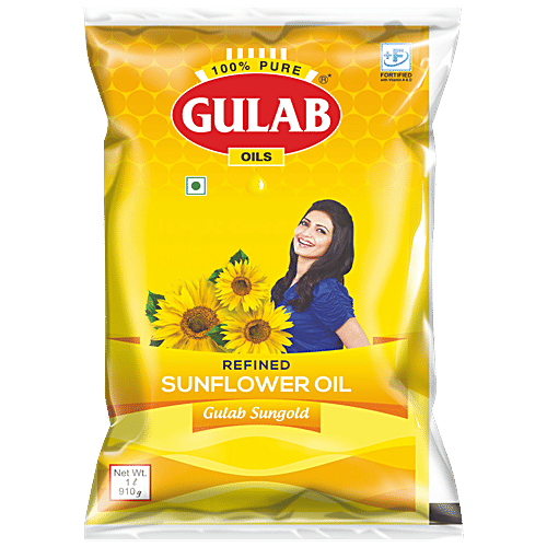 Buy Gulab Refined Sunflower Oil 1 Ltr Online at the Best Price of Rs